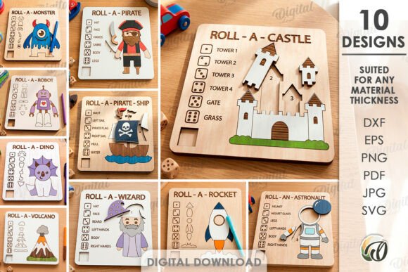 Children's Coloring Games Bundle Laser Cutting for Other Toys Amp
