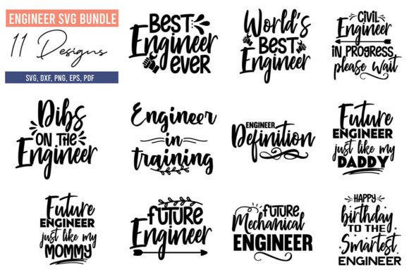 Engineer SVG Bundle: Bold Graphics & Print Templates