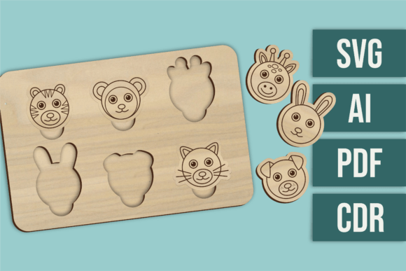 Laser File Animal Puzzle: Graphics for Laser Engraving