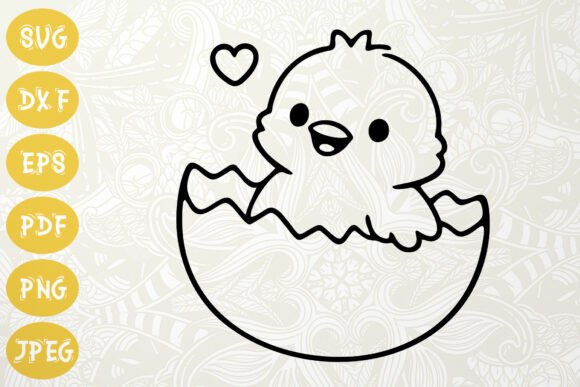 Little Love Hatchling SVG: Easter Graphics & Illustrations