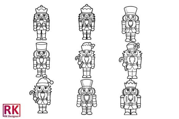 Nutcracker Outline SVG Bundle Vecto: Graphics for Crafts