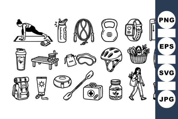 Outdoor Adventure Gear Icons Set: A Stitcher's Review