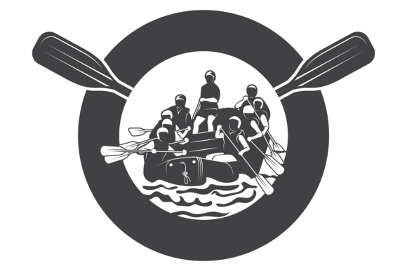 Rowing Team Emblem Graphics: Nature & Water Illustrations