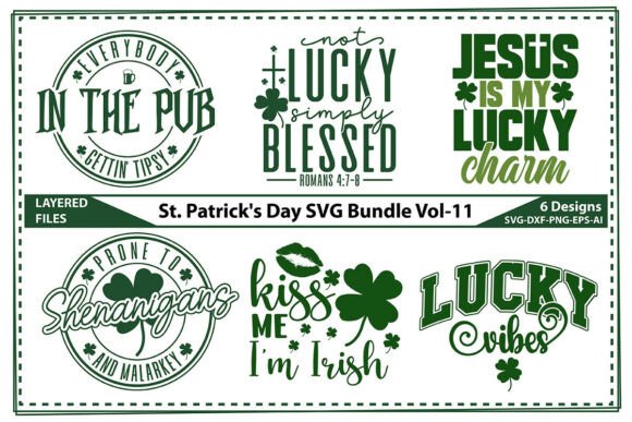 St. Patrick’s Day SVG Bundle Vol-11 for Crafts & Graphics